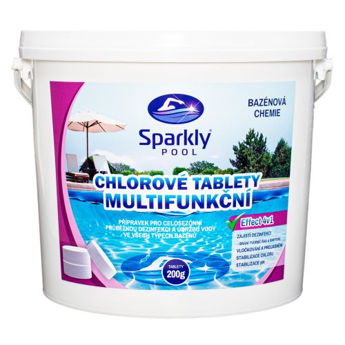 Chlorové tablety do bazénu 4v1 multifunkční 200 g 5 kg