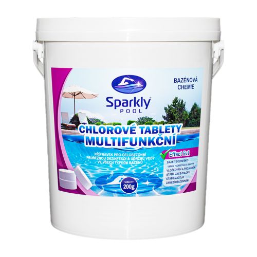 Chlorové tablety do bazénu 5v1 multifunkční 200 g 10 kg